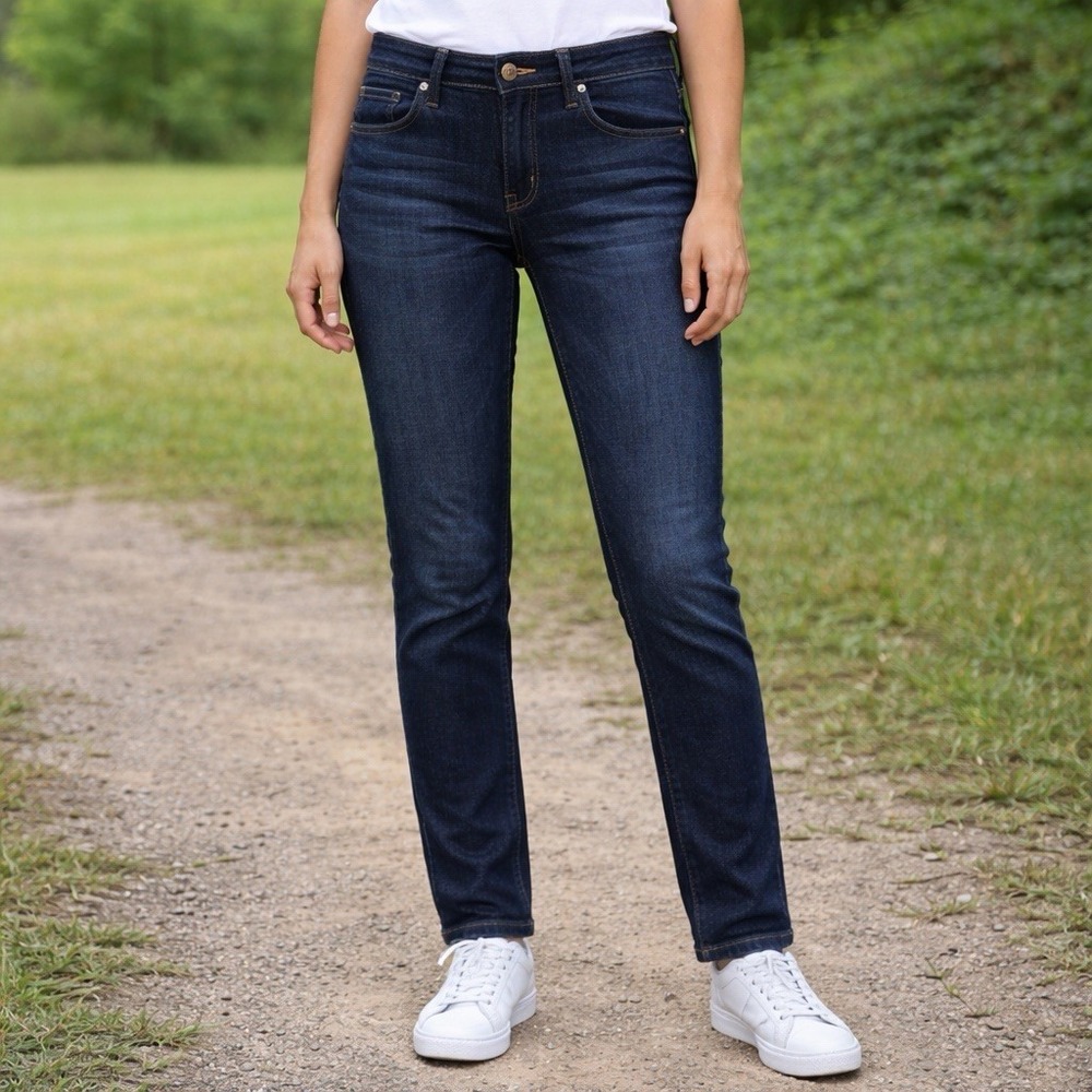 David Kahn Dark Was Straight Leg‎ Jeans Capsule Comfort Elevated Basic 28